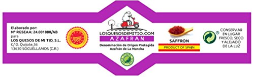 Azafrán de la Mancha (especia Denominación de Origen Protegida, 2g, España)