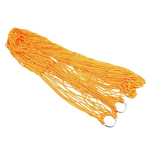 AZX Hamaca de Malla, Hamaca al Aire Libre, Hamaca Portátil del Nylon (Naranja)