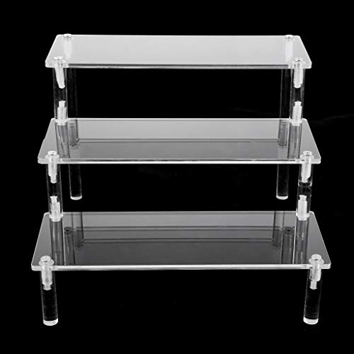 B Blesiya Estante de Exhibición de Acrílico Transparente para Cosméticos Maquillaje Organización - 3 Capas