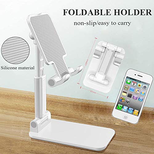 Babacom Soporte Tablet, Soporte Plegable de ángulo de Escritorio, Soporte teléfono Ajustable con Superficie Antideslizante y de Aleación para iPhone Huawei,Samsung,Xiaomi,iPad etc