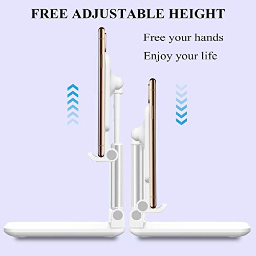 Babacom Soporte Tablet, Soporte Plegable de ángulo de Escritorio, Soporte teléfono Ajustable con Superficie Antideslizante y de Aleación para iPhone Huawei,Samsung,Xiaomi,iPad etc