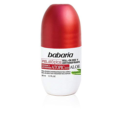 Babaria- Desodorante y antitranspirante en roll-on para pieles atópicas, 50 ml