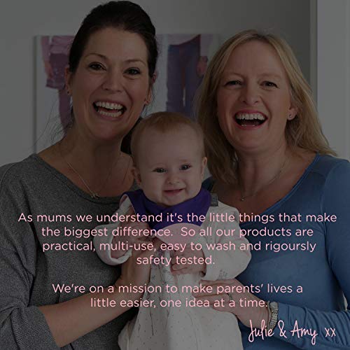 Baberos mordedores para niños y bebés – babero tipo cuello con mordedor de silicona – Diseño pañoleta multi-galardonado de Cheeky Chompers – Súper higiénico + absorbente (Baby Dino)