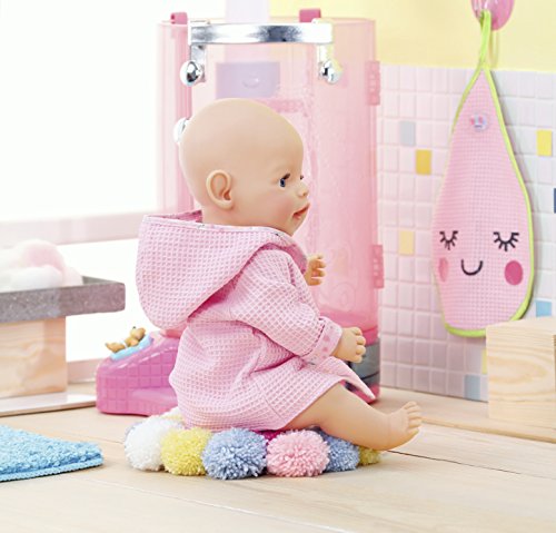 BABY born Bathrobe Albornoz de muñecas - Accesorios para muñecas (Albornoz de muñecas, 3 año(s), Azul, Rosa, 43 cm, Chica, 43 cm)