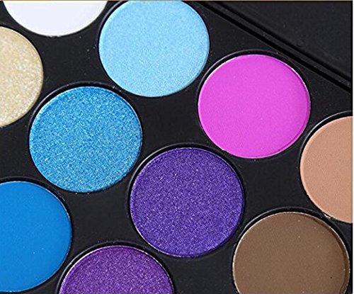 Babysbreath 15 Colores Sombra de Ojos Profesional Altamente pigmentado Efecto Ocular Smokey Neutral Blanco Destacado/Marrón/Negro/Chocolate/Púrpura/Azul/Verde/Gris Plata