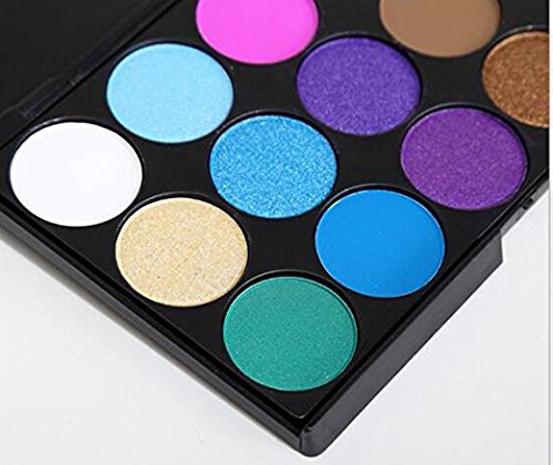 Babysbreath 15 Colores Sombra de Ojos Profesional Altamente pigmentado Efecto Ocular Smokey Neutral Blanco Destacado/Marrón/Negro/Chocolate/Púrpura/Azul/Verde/Gris Plata