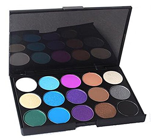 Babysbreath 15 Colores Sombra de Ojos Profesional Altamente pigmentado Efecto Ocular Smokey Neutral Blanco Destacado/Marrón/Negro/Chocolate/Púrpura/Azul/Verde/Gris Plata