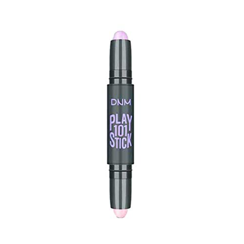 babysbreath17 Las Mujeres Facial Corrector palillo de la Cabeza del Doble de Larga duración Blanqueamiento Iluminador Rostro Contour Pen Morado y Rosa 12.1 * 1.6cm