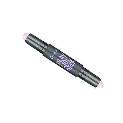 babysbreath17 Las Mujeres Facial Corrector palillo de la Cabeza del Doble de Larga duración Blanqueamiento Iluminador Rostro Contour Pen Morado y Rosa 12.1 * 1.6cm