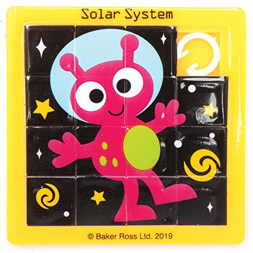 Baker Ross AX211 Puzles Deslizantes Sistema Solare - Paquete De 6, Para Bolsos De Fiesta Y Pequeños Juguetes Para Niños