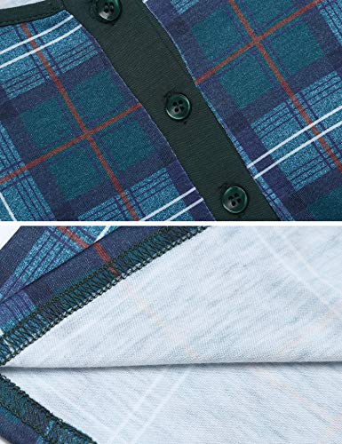 Balancora - Camisón de noche para mujer, manga 3/4, sexy, ropa de noche, ropa de noche, ropa de dormir para invierno, ropa de noche, ropa de dormir para Navidad, tallas S-XXL Patrón 3 XL