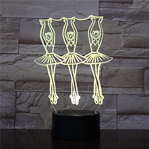 Ballet Dance Waltz Night Light Luces de Repuesto Luces de Halloween Illusion Lámparas de Mesa para niños Colgantes de Regalo