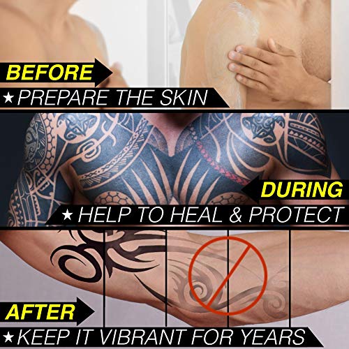 Bálsamo Premium Crema de Manteca Para el Cuidado de Los Tatuajes | Cuidado Natural Para Antes, Durante y Después de un Tatuaje | Sana Más Rápido, Reduce la Picazón y las Costras, Hidrata y Mantiene