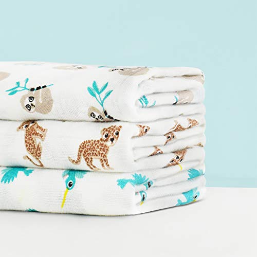 Bambino Mio, Teli Di Mussola, Foresta Tropicale, Confezione Da 3