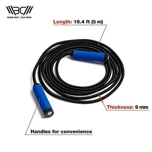 Banda elástica de calentamiento WARM BODY COLD MIND con manillas cómodas para ejercicios de fuerza y entrenamiento en casa, fisioterapia