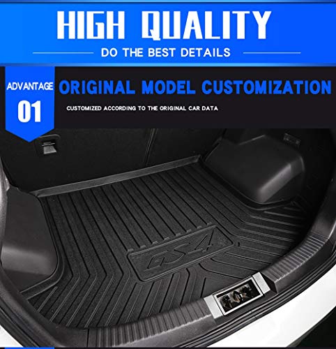 Bandeja maletero del coche estera del piso de servicio pesado de goma trasera de carga de línea troncal estera del piso Por A3 Hatchback / Sedan 2014-2019 impermeable Hoja de la estera del piso del ca