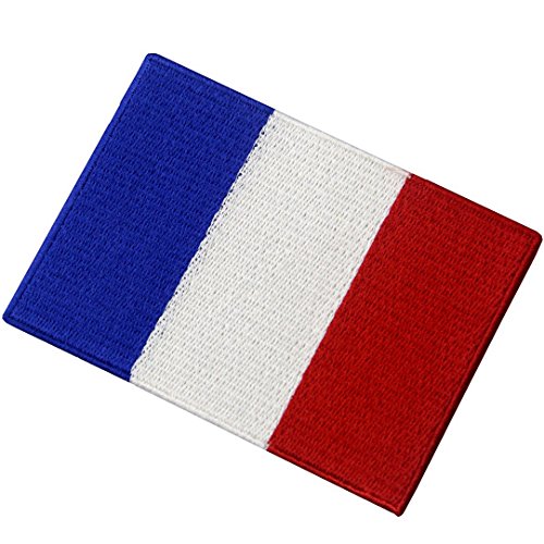 Bandera de Francia Francés Emblema nacional Parche Bordado de Aplicación con Plancha