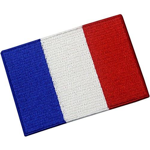 Bandera de Francia Francés Emblema nacional Parche Bordado de Aplicación con Plancha