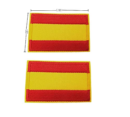 BANDERA DEL PARCHE BORDADO PARA PLANCHAR O COSER (España Sin Escudo 5.5cm)