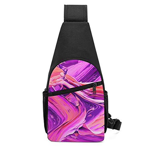BAODANLE Sling Bag Crossbody Shoulder Chest Bag Abstract Texture Mochilas de una Sola Correa para Bolso de excursión Informal Diario