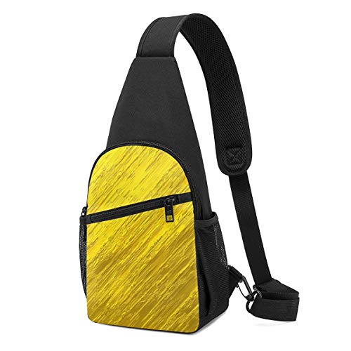 BAODANLE Sling Bag Crossbody Shoulder Chest Bag Rough Gold Texture Mochilas de una Sola Correa para Bolso de excursión Informal Diario