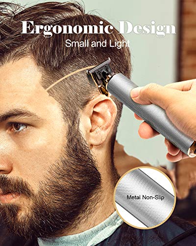 Barber Ace Outliner, OriHea barber pro, USB inalámbrico recargable electric pro li outliner, detalle de cero espacios Barber Shaver Barber Hair Trimmer. Cuchillas de titanio y cerámica-Plata