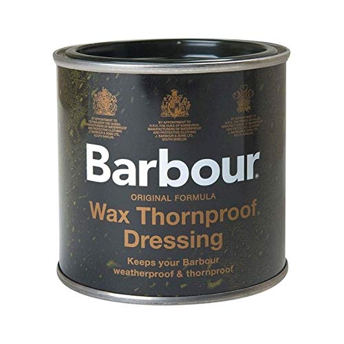 Barbour  – Producto de cera impermeabilizante, lata, impermeable, protege contra espinas, para ropa, chaquetas, 200 ml