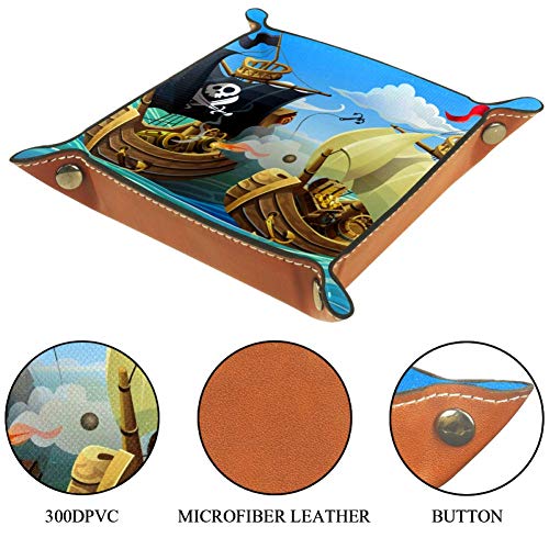 Barco Pirata de Aventura Caja De Almacenamiento De CD De Tarjeta De Juguete De Bandeja Plegable