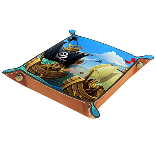 Barco Pirata de Aventura Caja De Almacenamiento De CD De Tarjeta De Juguete De Bandeja Plegable