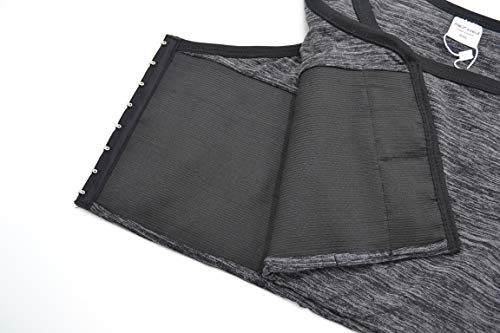 BaronHong Tomboy Trans Lesbian Cotton Chest Binder Más tamaño Short Tank Top con Stronger Elastic Band (Darkgray, S)