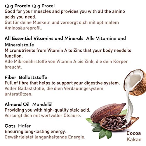 Barritas Proteinas Energéticas Comida Sustitutiva SATURO, Chocolate, 16 x 65 g