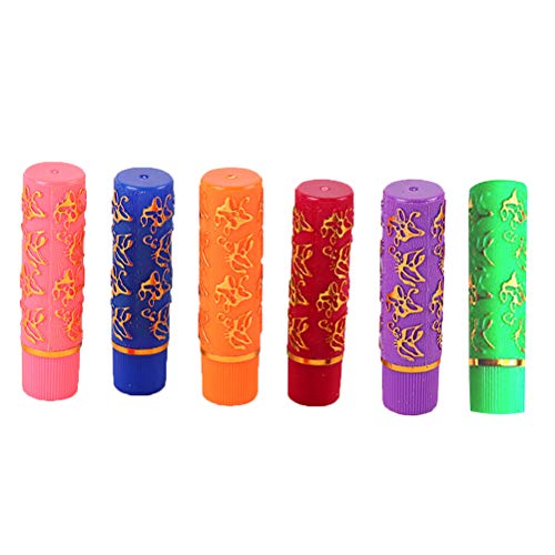 barsku Lápiz labial mágico de 6 piezas, Hidratante de larga duración Barras de labios de color con cambio de temperatura Tubo de mariposa Lápiz labial multicolor Para mujeres y niñas