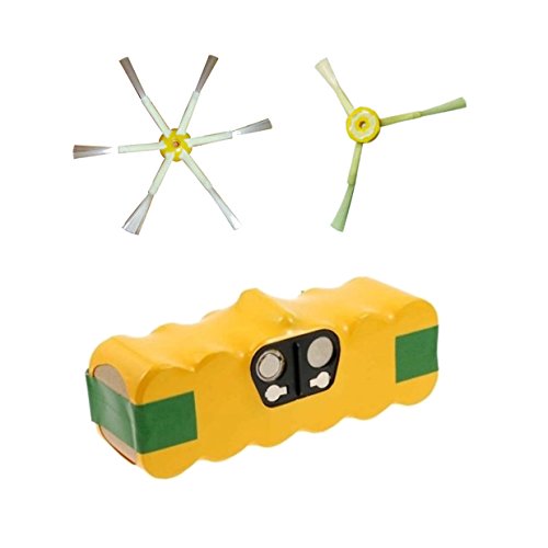 Batería 4500 mAh extra Duración + Kit Cepillos para iRobot Roomba 660 Serie 661 662 663 664 665 666 667 668 669 670 671 672 673 674 675 676 677 678 679 680 garantía JSD