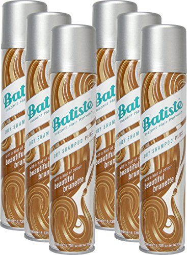 Batiste seco Champú Dry Beautiful Brunette con un toque de color para brünettes pelo, cabello fresca para todos los tipos de cabello, 6 pack (6 x 200 ml)