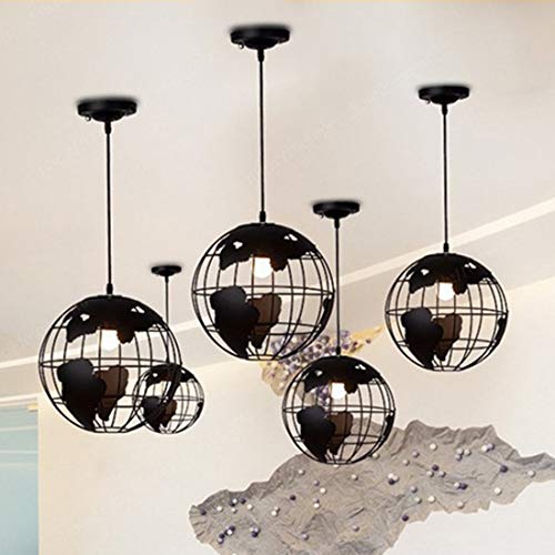 BAYCHEER Lámpara colgante moderna de altura regulable con forma de globo terráqueo para despachos, comedores, salones, pasillos o restaurantes