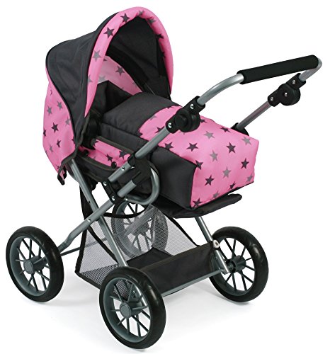 Bayer Chic 2000 560 83 Carrito de muñecas Leni-, Estrellas Gris