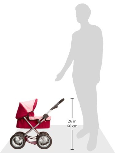 Bayer Design Cochecito de muñeca, Trendy, Color Rojo, Rosa (13014)