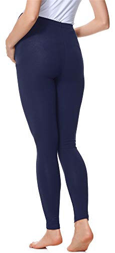 Be Mammy Lote de 2 Leggins Premamá Embarazo Ropa Deporte BE20-230(Negro/Azul Marino, XXL)