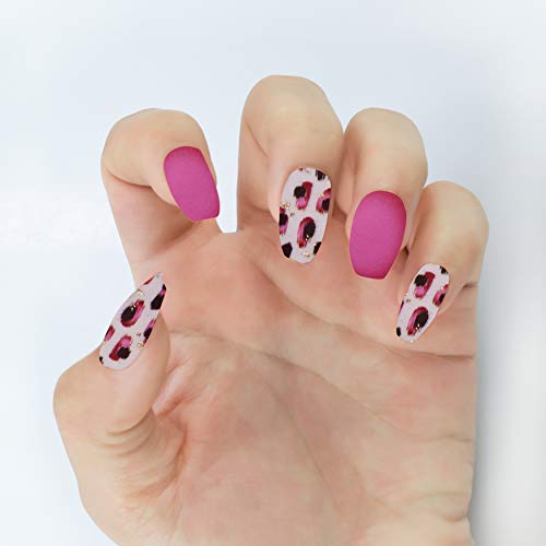 Beashine Accesorio para uñas, 14 Pegatina de uñas, Nail Art Tip Artificiales uñas postizas Length Full Cover Beauty Art Decoration Diseño Manicura Pedicura para Mujeres niñas(DA193)