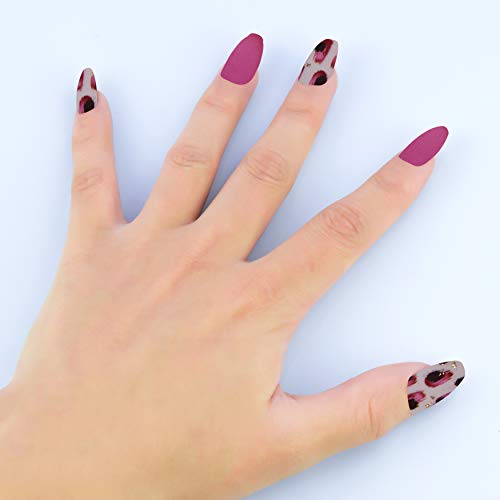 Beashine Accesorio para uñas, 14 Pegatina de uñas, Nail Art Tip Artificiales uñas postizas Length Full Cover Beauty Art Decoration Diseño Manicura Pedicura para Mujeres niñas(DA193)