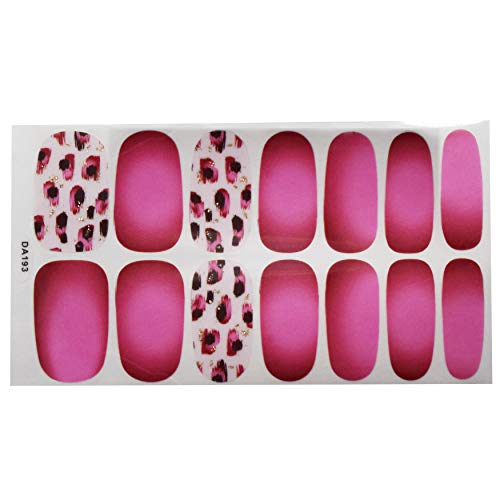 Beashine Accesorio para uñas, 14 Pegatina de uñas, Nail Art Tip Artificiales uñas postizas Length Full Cover Beauty Art Decoration Diseño Manicura Pedicura para Mujeres niñas(DA193)