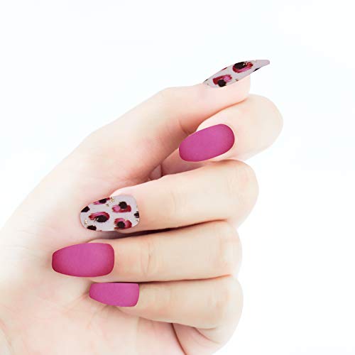 Beashine Accesorio para uñas, 14 Pegatina de uñas, Nail Art Tip Artificiales uñas postizas Length Full Cover Beauty Art Decoration Diseño Manicura Pedicura para Mujeres niñas(DA193)