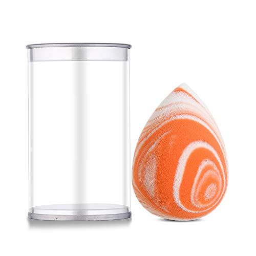 Beashine Esponja de la Belleza, Huevo de Belleza, 1* Patrón de mármol Bicolor Gota de Agua húmeda y Seca Oblicua Corte Huevo de Belleza de la Esponja del Maquillaje Magic (Gota de Agua de salmón)