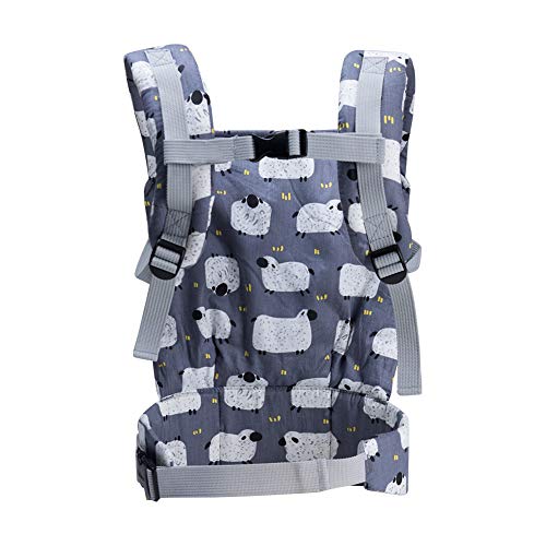 Bebamour Porta Muñecas para Niños Portabebés Delantero y Trasero Original de Algodón para Muñecas para Niños y Niñas (Grey Sheep)