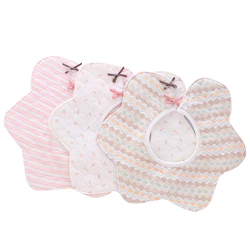 Bebé baberos,3pcs Baberos Grande Absorbente y Suave de Algodón Orgánico para niños 1-3 Años,Baberos de diseño rotacional