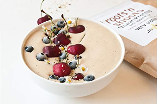 Bebida de Proteínas Vegana con B12 Agregado, 500g (Vainilla) Hecha con 4 Proteínas de Plantas Premium | Sin Gluten | Sin Azúcar | Ingredientes Totalmente Naturales