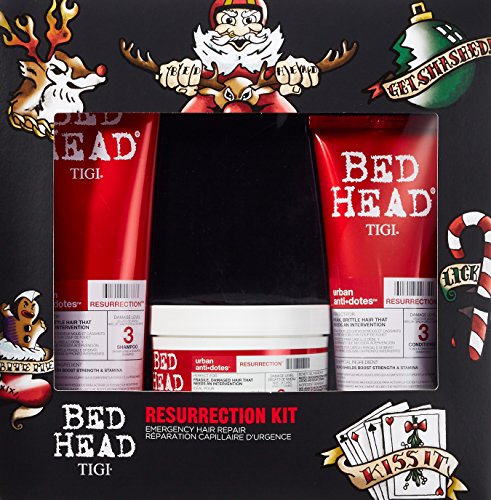 Bed Head by TIGI Kit Resurrection Champú + Acondicionador + Máscara para cabello fragil