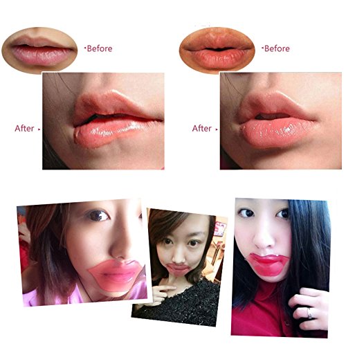 BEETEST Membrana de labios hidratante labios película pasta labio abundancia belleza maquillaje accesorios belleza rosa labio Gel máscara cuidado máscara membrana de colágeno (10 pieza)