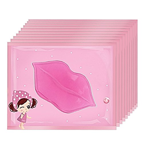 BEETEST Membrana de labios hidratante labios película pasta labio abundancia belleza maquillaje accesorios belleza rosa labio Gel máscara cuidado máscara membrana de colágeno (10 pieza)