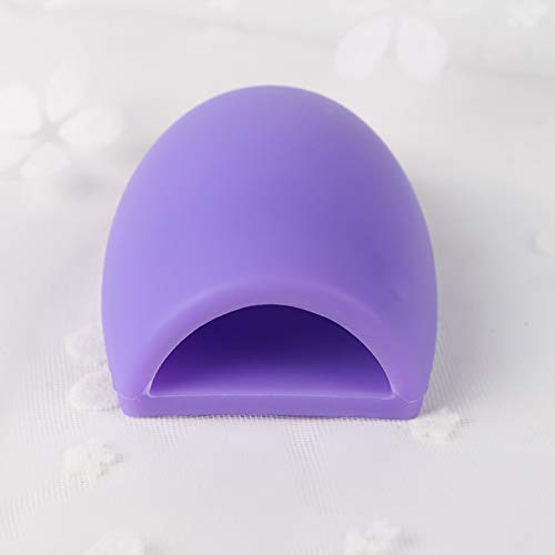 Beito 1 UNID Maquillaje de silicona Cepillo de limpieza Guante Huevo Cosmético Cepillo Limpiador Maquillaje Cepillo Lavado Tablero de limpieza Herramientas de limpieza Guante para dedos (púrpura)